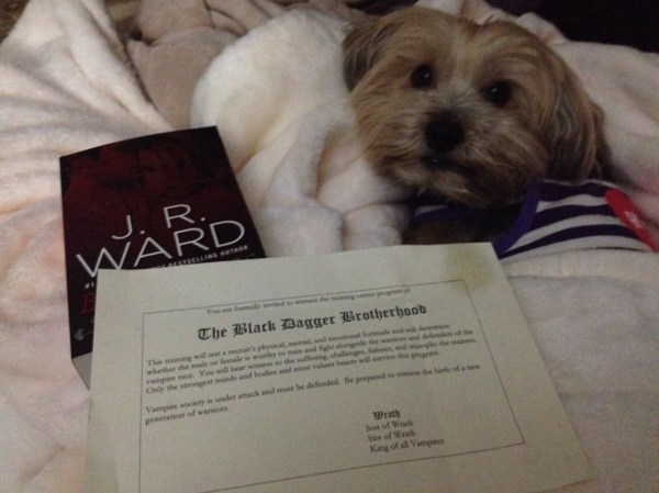 Invite from Wrath! This was just awesome! #BonniePuppy our Reading in Pajamas mascot Approved this book:)